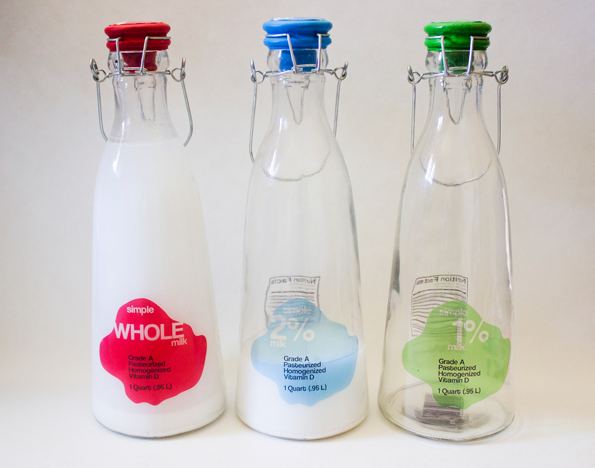 bottles bottle milk clean simple color bold
