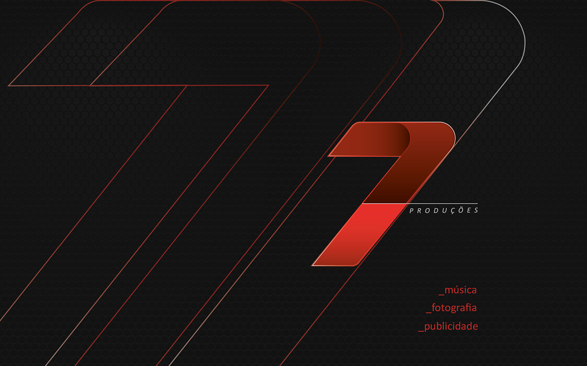 number studio sound seven sete tipografia gradient logo Logotype visual identity carbon