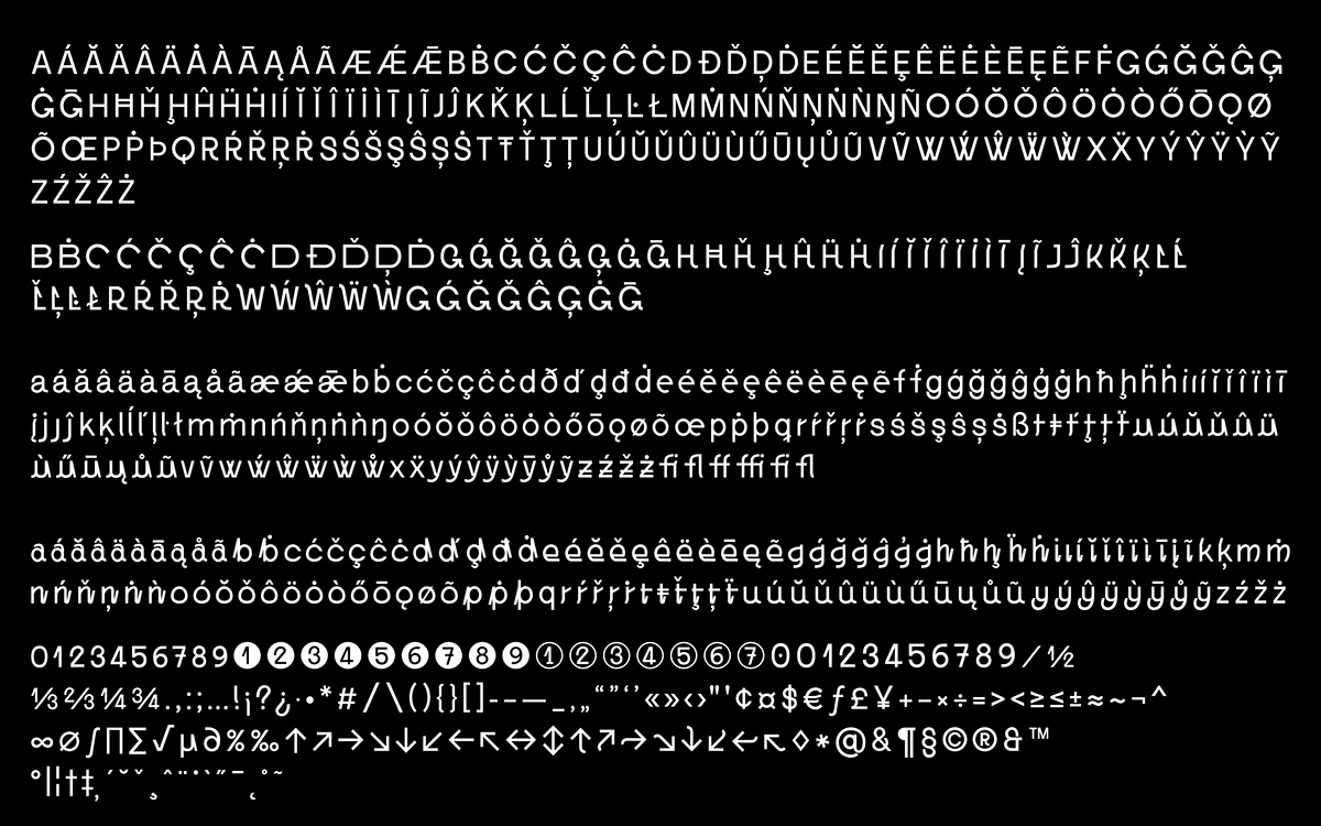 Typeface font sans serif modern clean Opentype blackwhite grotesk increase konstanz