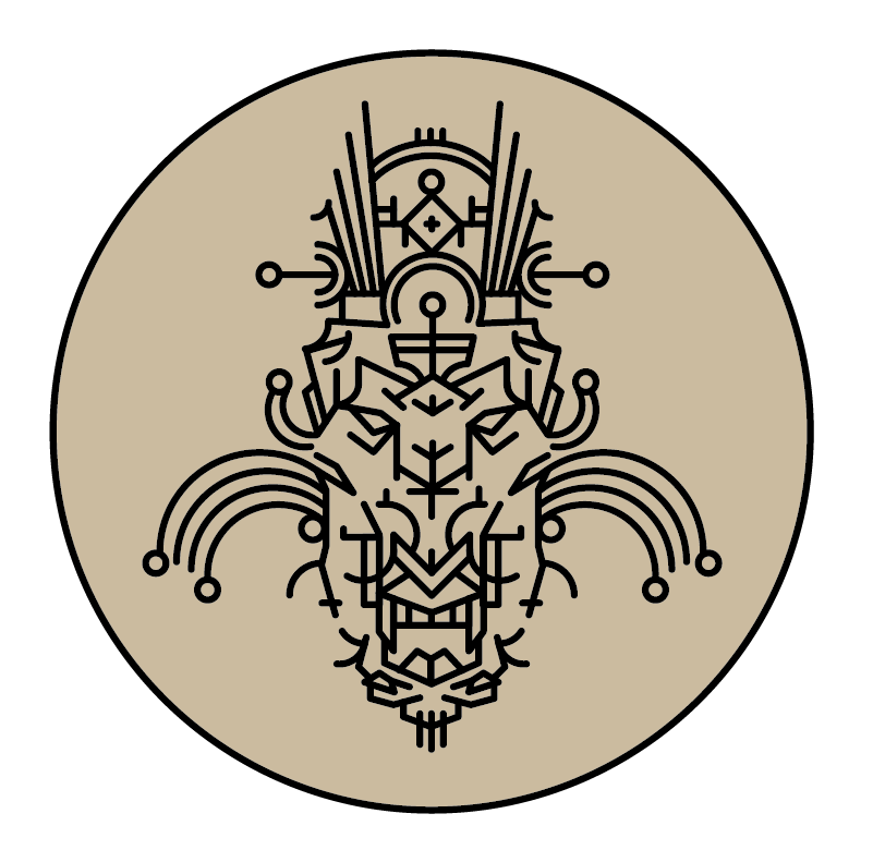 the shaman shaman mask Pavian monkey afrique vector linework lineart lines alfrombern indian not western african