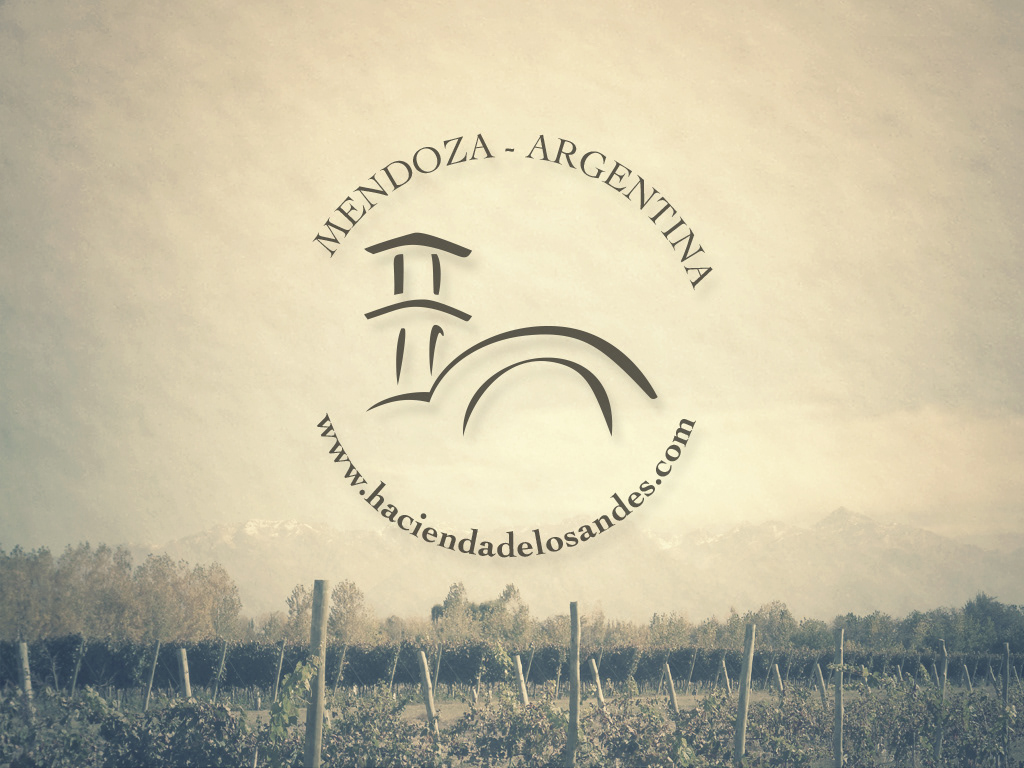 wine argentina logo mendoza Andes vino Muckup diseño america Logotipo Hacienda