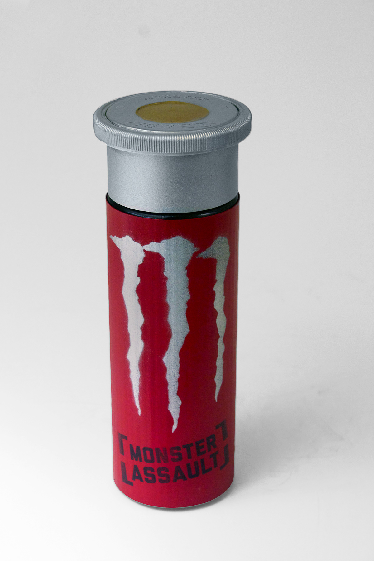 monster energy drink beverage redesign container jonathan tipton-king graphic design package carrier assault four pack assualt shotgun shell