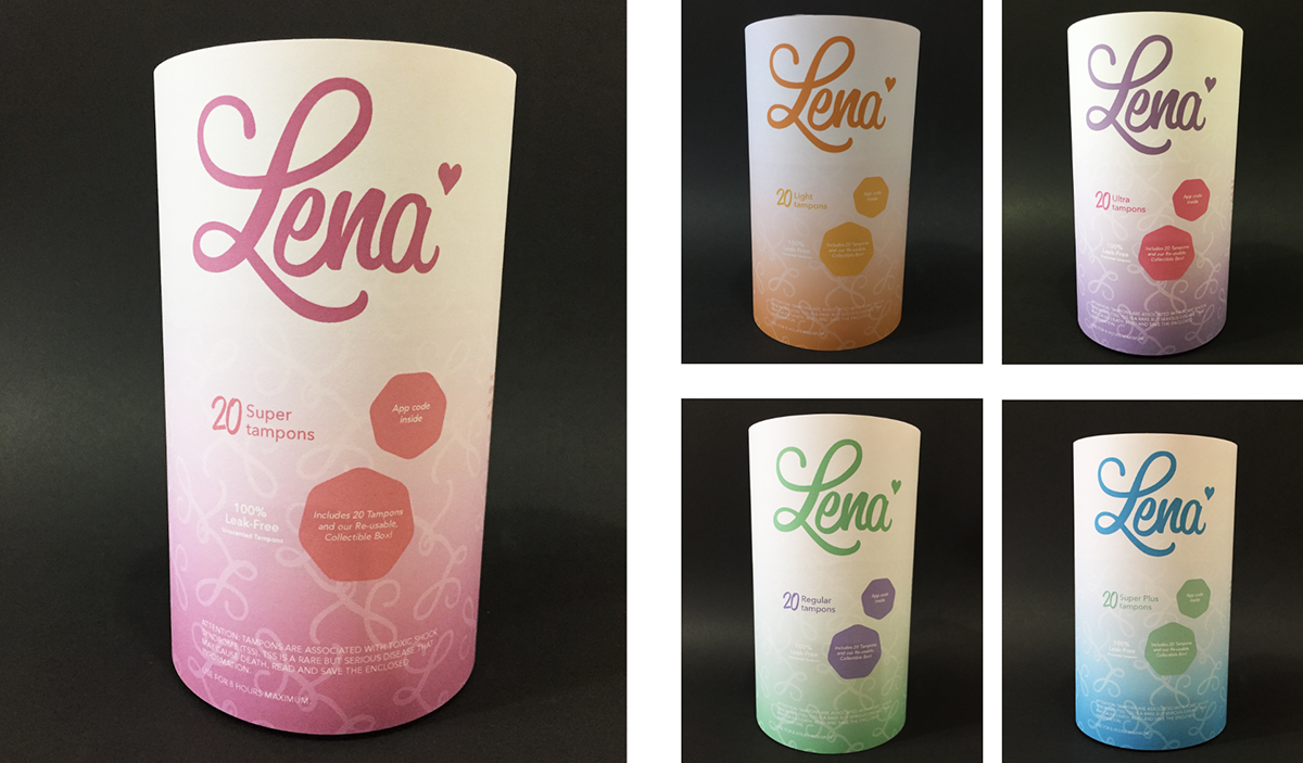 Adobe Portfolio tampons gradients Female Empowerment Health Resources period menstruation Lena