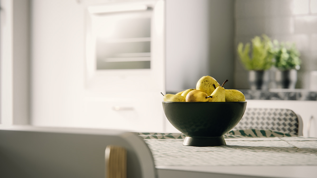 3D Render cinema4d archviz Interior visualization corona kitchen CG