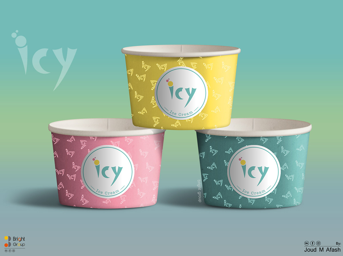 Brand Design brand identity branding  ice cream identity Logo Design Logotype Packaging typography   visual identity