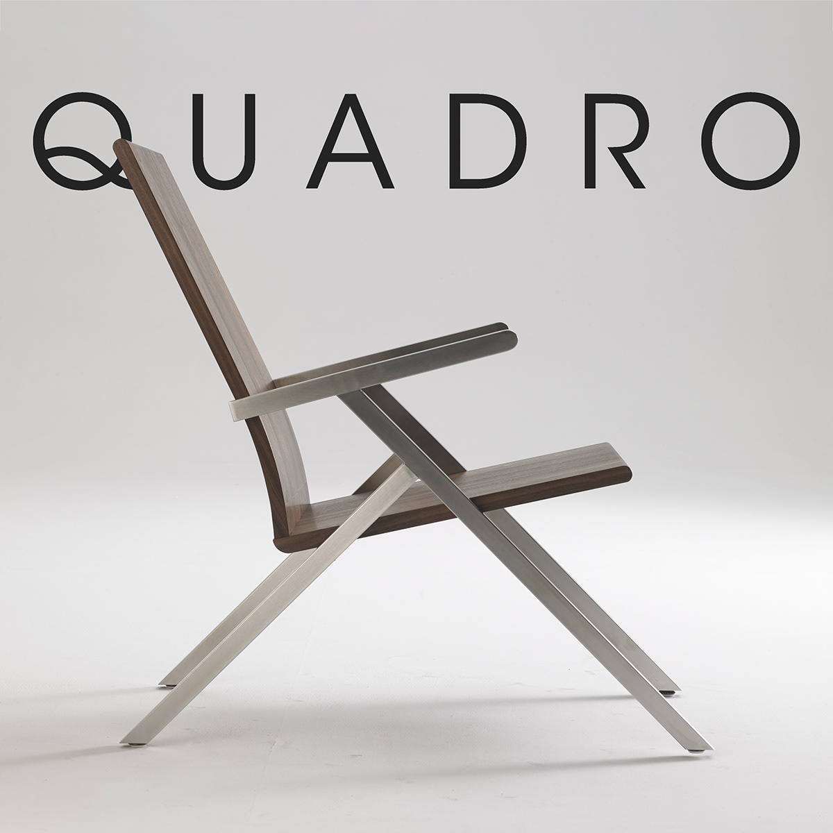 chair geometry modern simple walnut wood steel seating furniture minimal