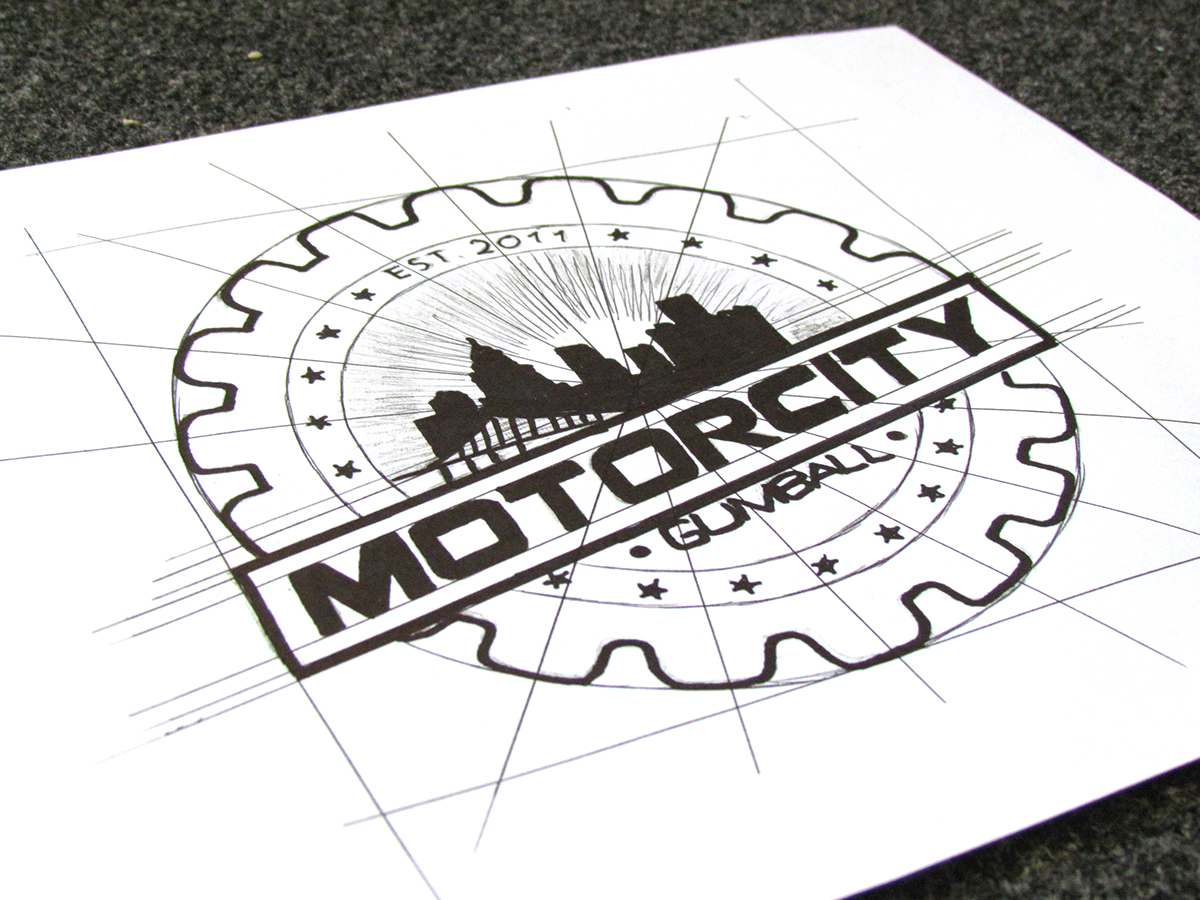 Création du logotype de l'événement Motorcity Gumball Rally 2014