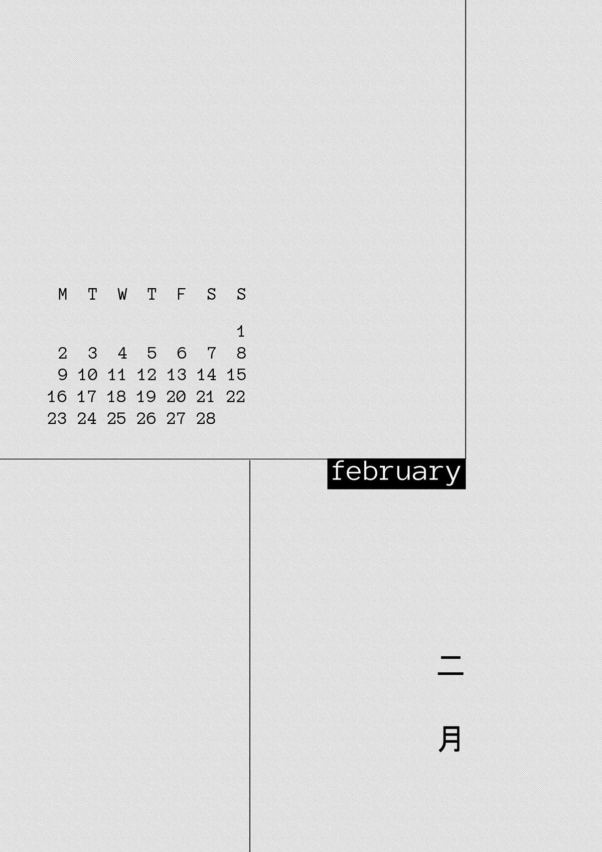 calendar minimal Minimalism