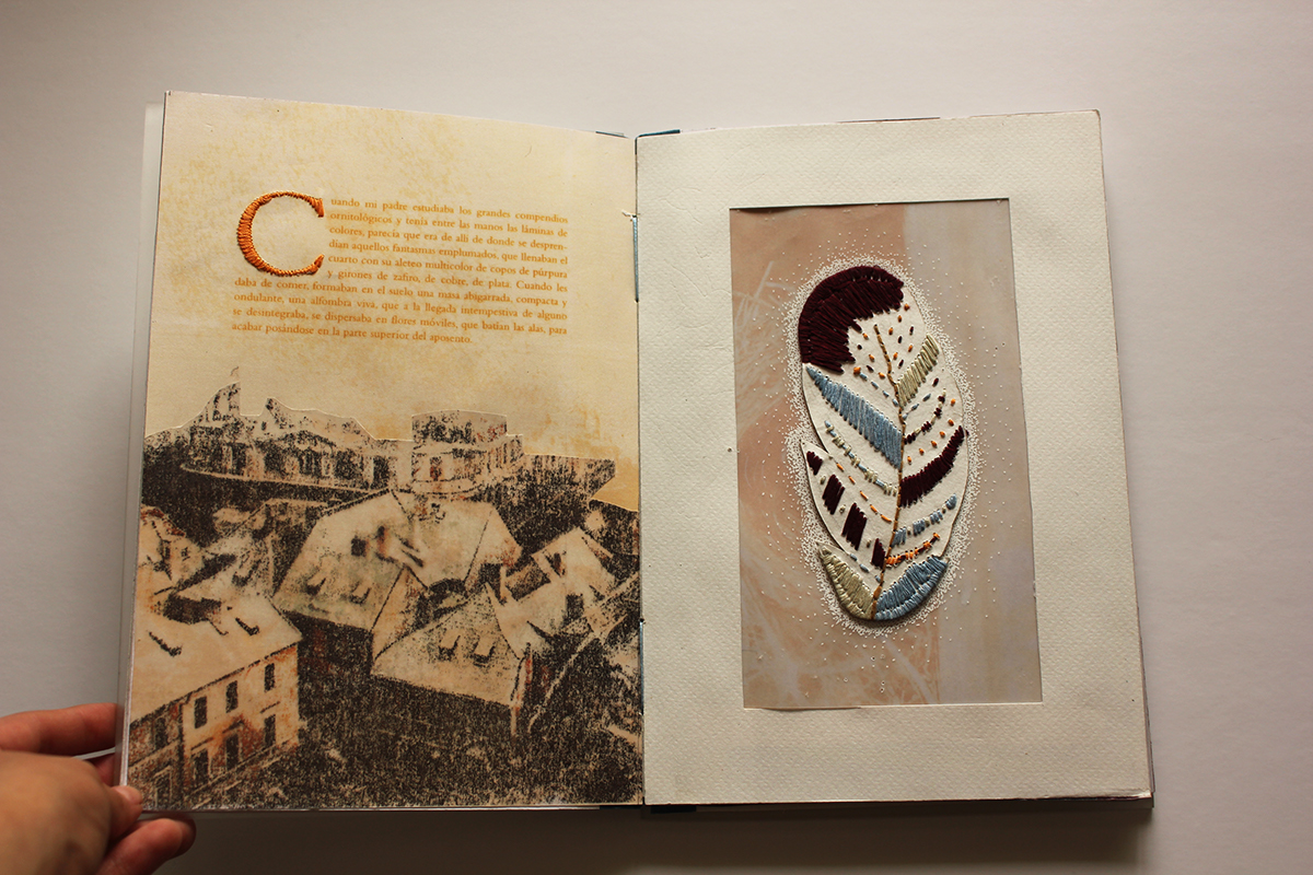 Gabriele book LIBRO EXPERIMENTAL Los Pajaros ILLUSTRATION  Embroidery uba fadu papercutting ilustracion