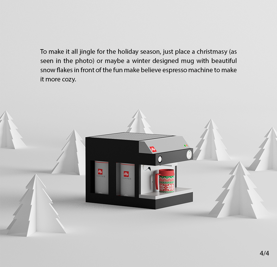 illy coffee Christmas gift package
 for 4x 250gr illy coffee can and extra travel mug