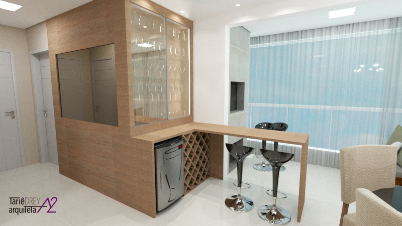 ARQUITETURA arquitetura de interiores design de interiores apartamento sala cozinha Area Gourmet
