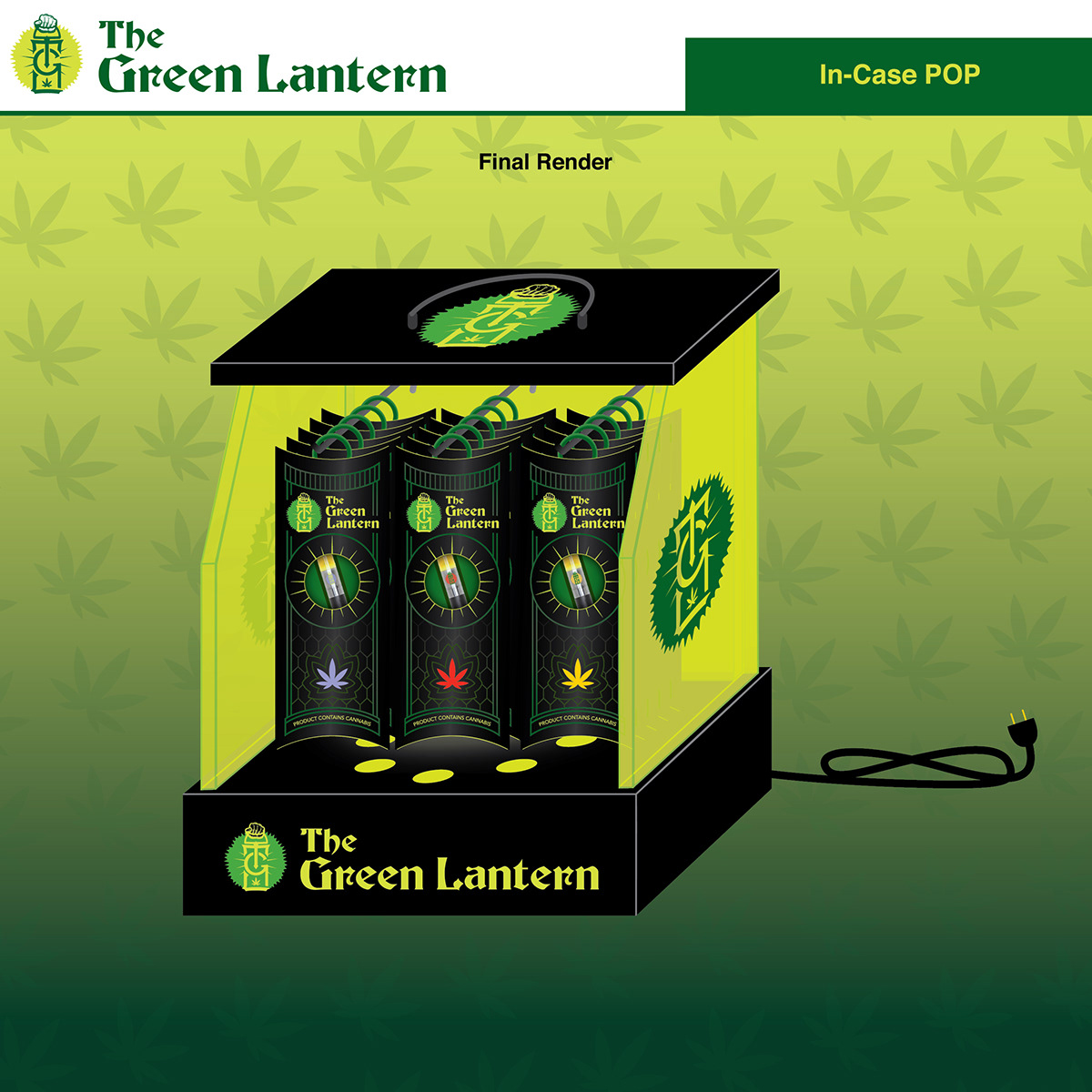 branding  graphic design  cannabis marijuana Green Lantern lantern green