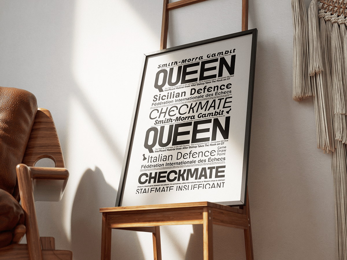 chess grid system Typeface typography   modern sans serif Type System posters