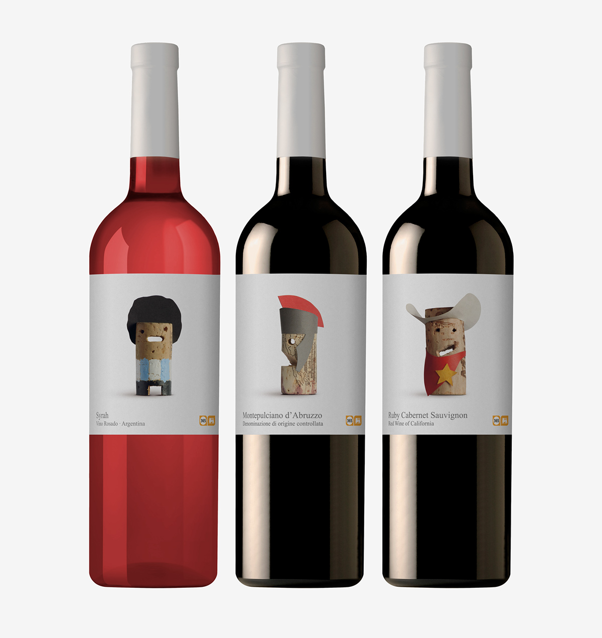 graphic design  Wine Labels craft cork Character wine