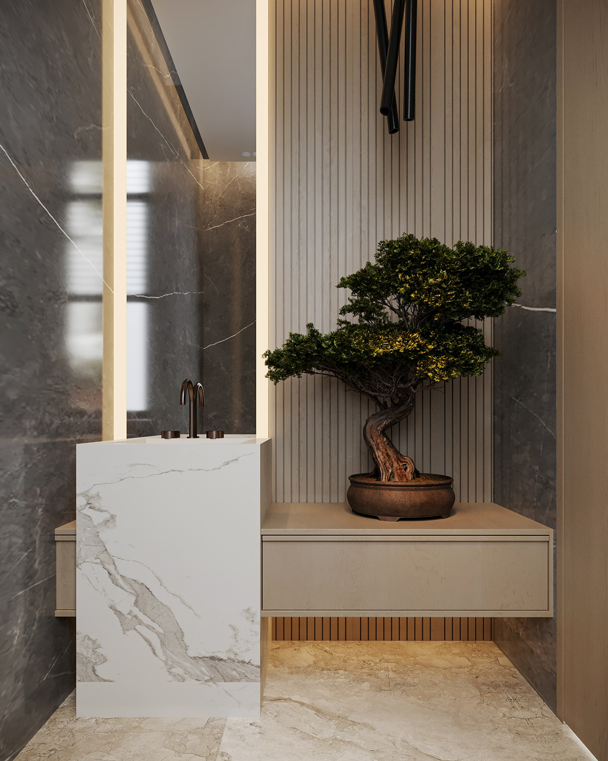 bathroom Interior interior design  architecture Render visualization 3D 3ds max modern corona
