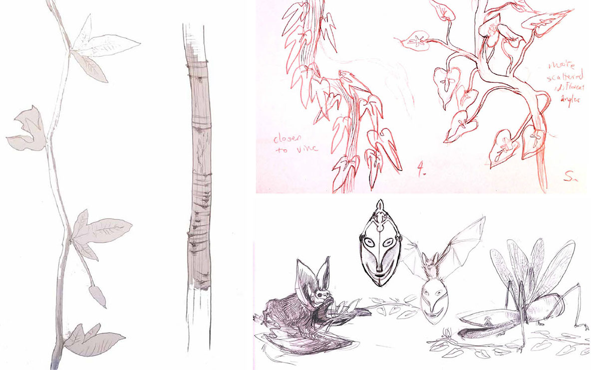 Adobe Portfolio sketches concept design pencil Painted messy abstract crazy