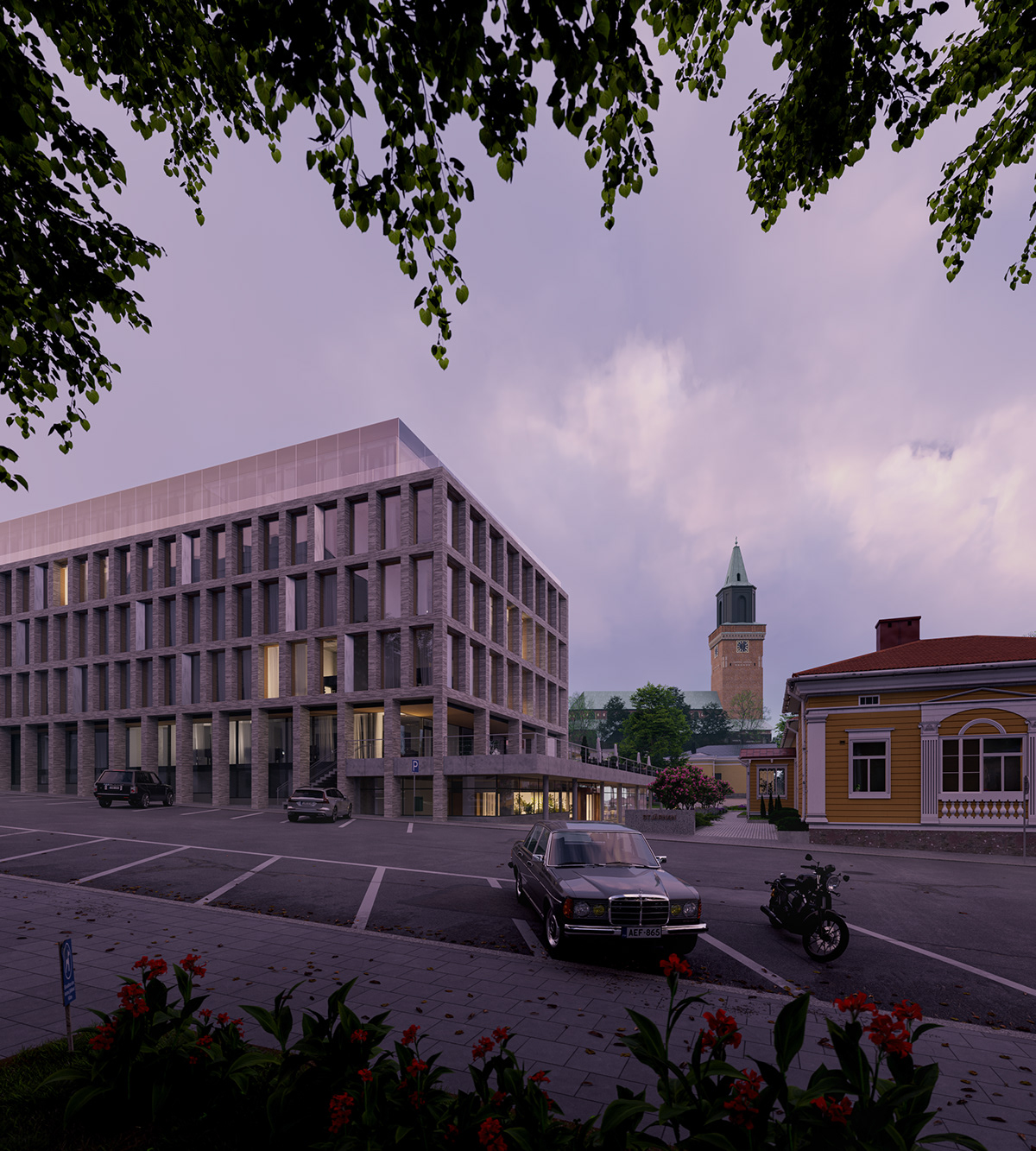 3D architecture city exterior finland Render summer suomi Turku visualization