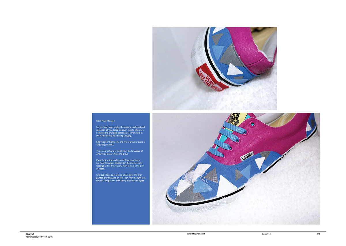 Vans Foot Patrol sneaker trainer Tie Dye shoes T-Shirt Design portfolio tags EXPLORERS female final major project