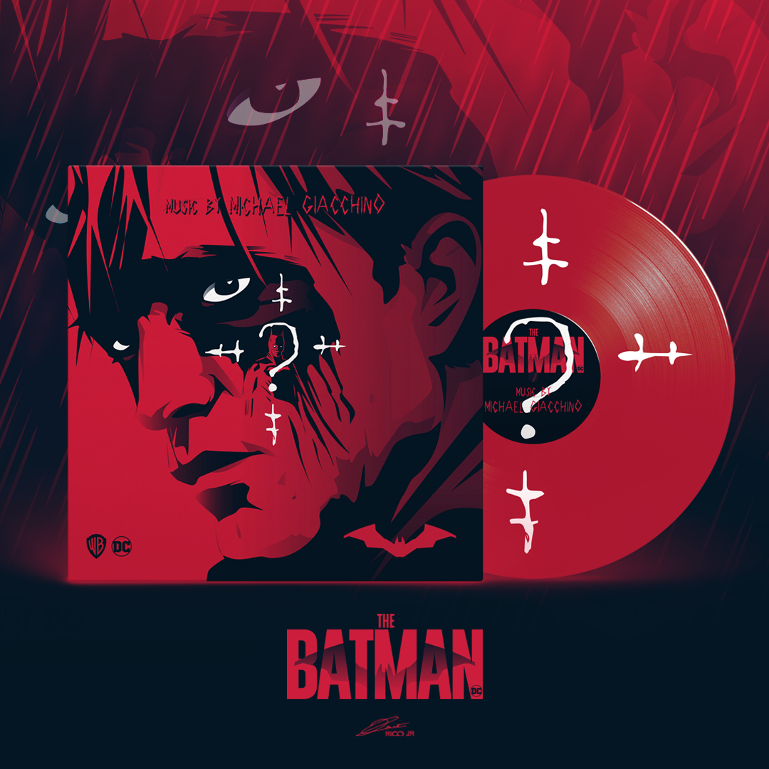 artwork cover design Digital Art  ILLUSTRATION  Music Packaging Poster Design print The Batman vector Vinyl Cover