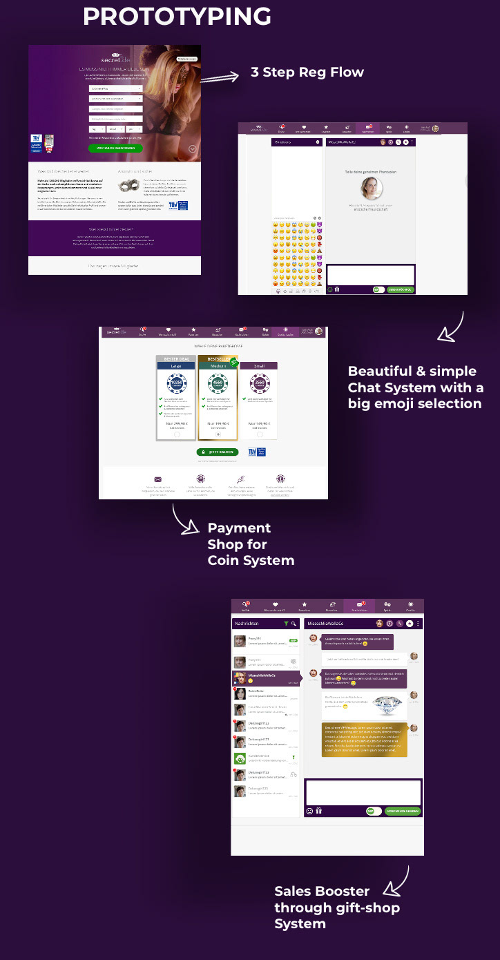ux UI PWA progressive web app InVision App Prototyping user flow Portal Relaunch
