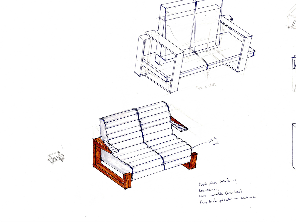 Journeyman Furniture Karoliina Priha Carl Malmsten-Furniture Studies Carl Malmsten Cool-Chair cool chair Linköping's University design Furniture upholstery upholstery chair idustrial finland Sweden Scandinavia