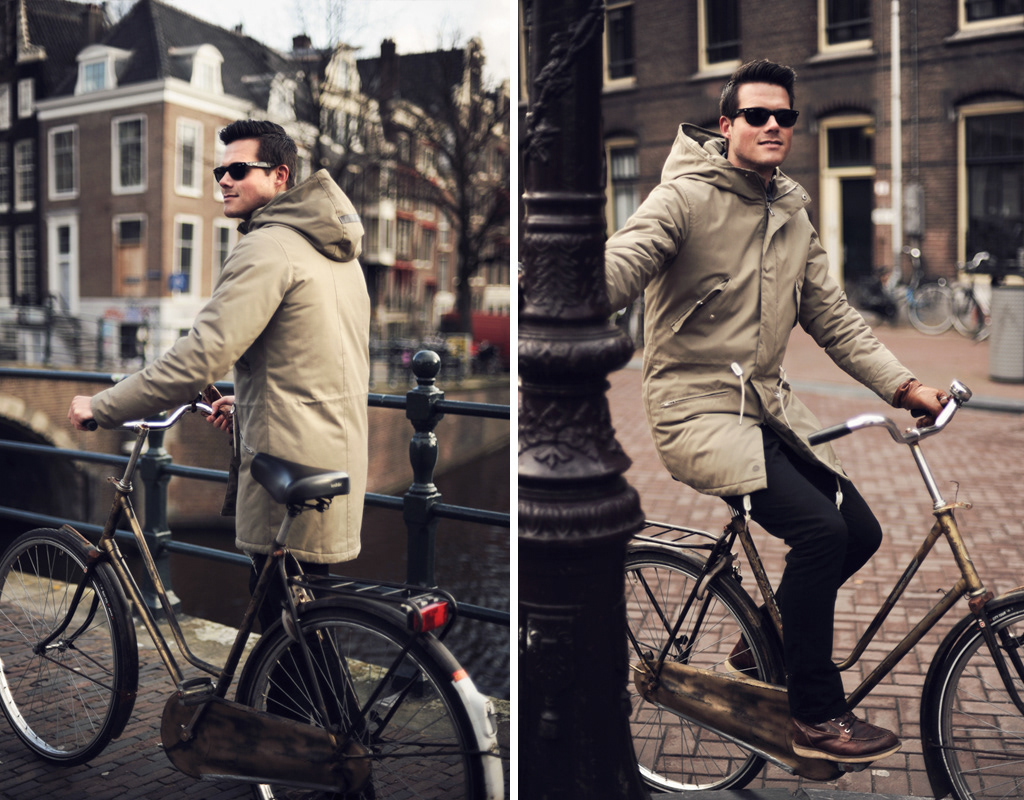 amsterdam Menswear mensfashion Bike Bicycle walk Netherlands Holland