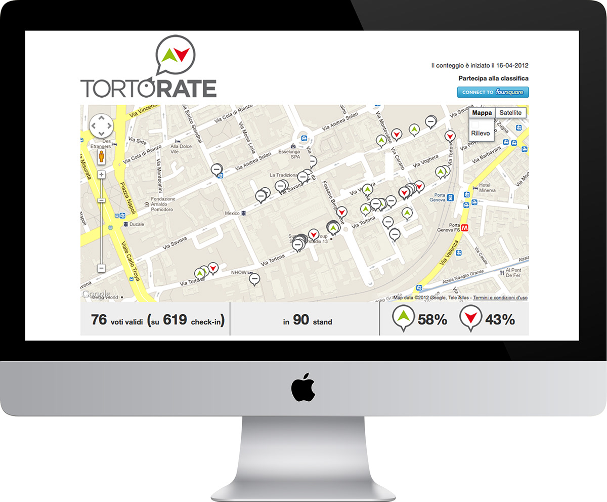 rating fuorisalone foursquare opinion milano milan opinione check-in hashtag geolocalizzare mappare Mapping Tortorate Stand