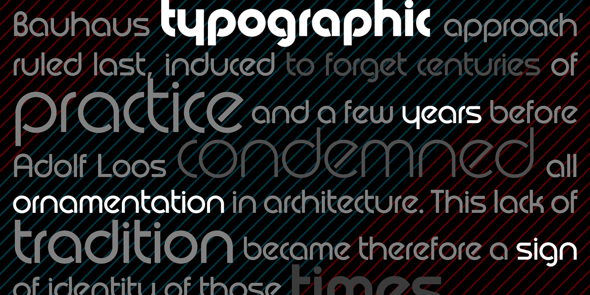 geometry bauhaus font Classic modern