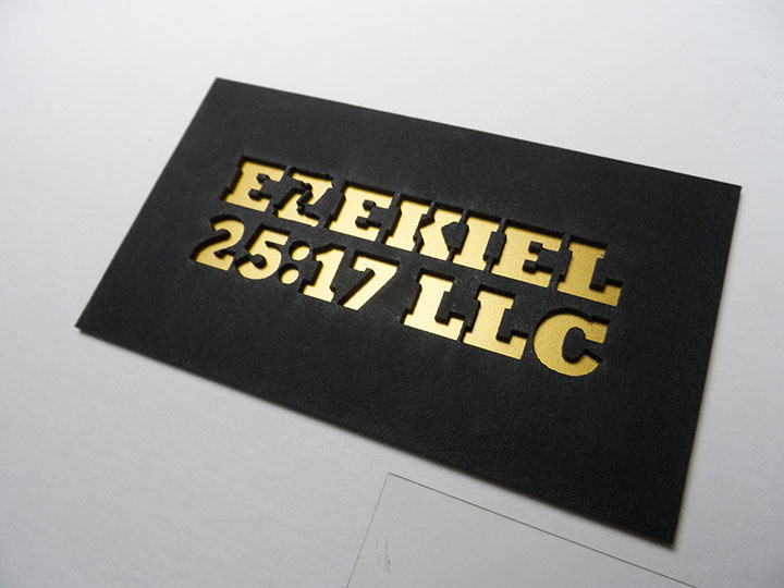 pulp fiction Ezekiel 25_17 laser cutting b-type design business card
