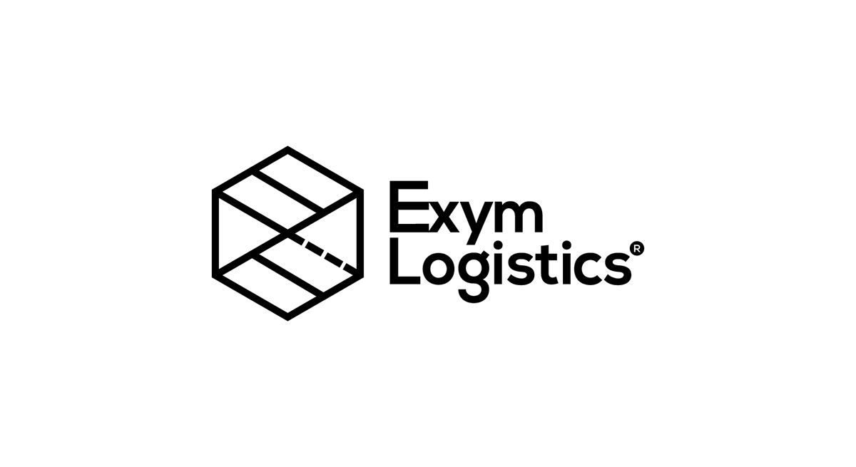 Logotype logo shipping Transport symbol Logistics Stationery hexagon