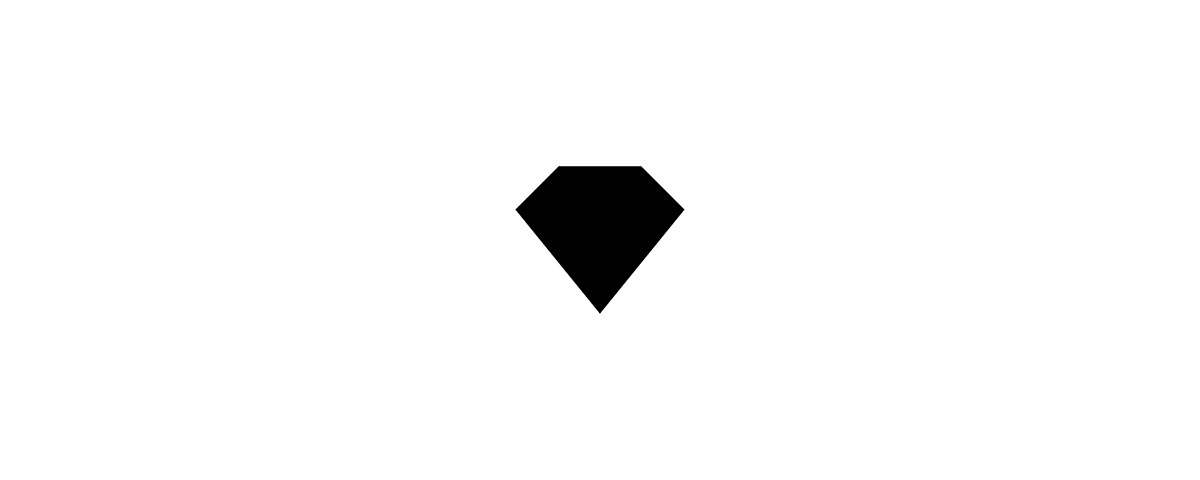Sign of diamond, part of the jewellery logo.