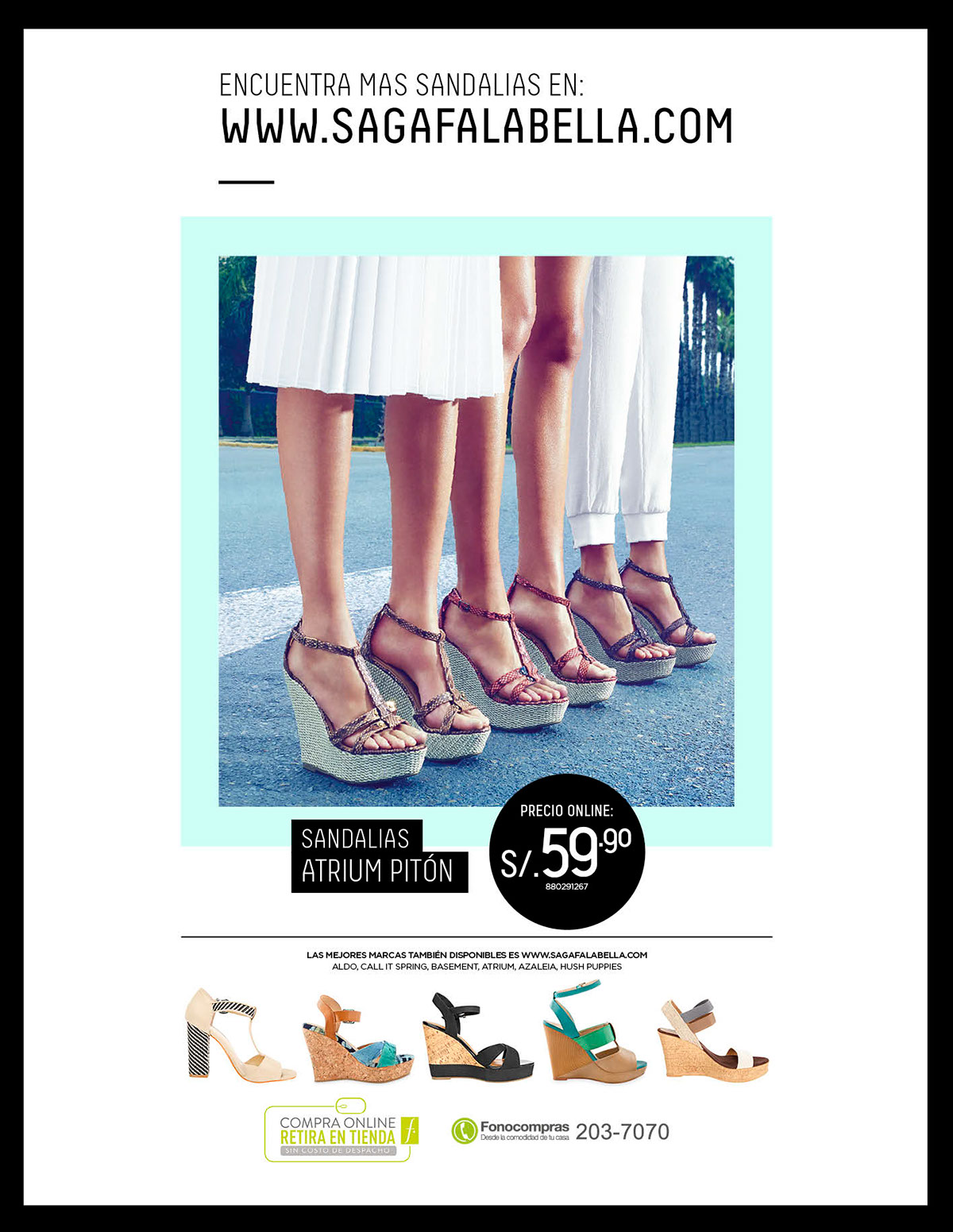 saga falabella Retail Layout moda sandalias shoes
