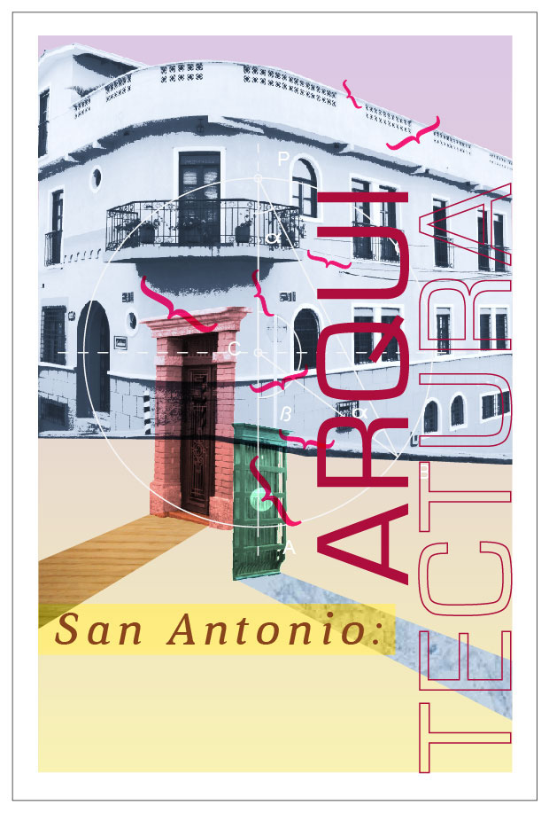 San Antonio color conceptual architecture Minimalism poster Cali