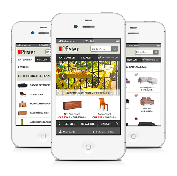 Adobe Portfolio online magazine e-commerce Interior mobile shop