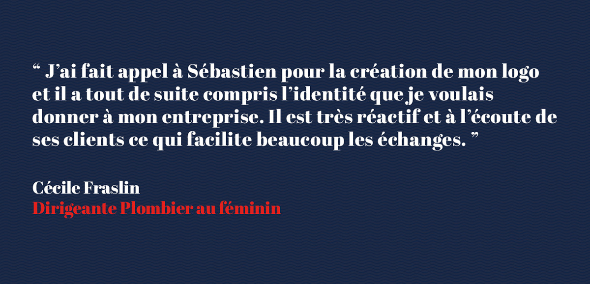 brand branding  Feminin identité visuelle logo Nantes plombier plombier au féminin