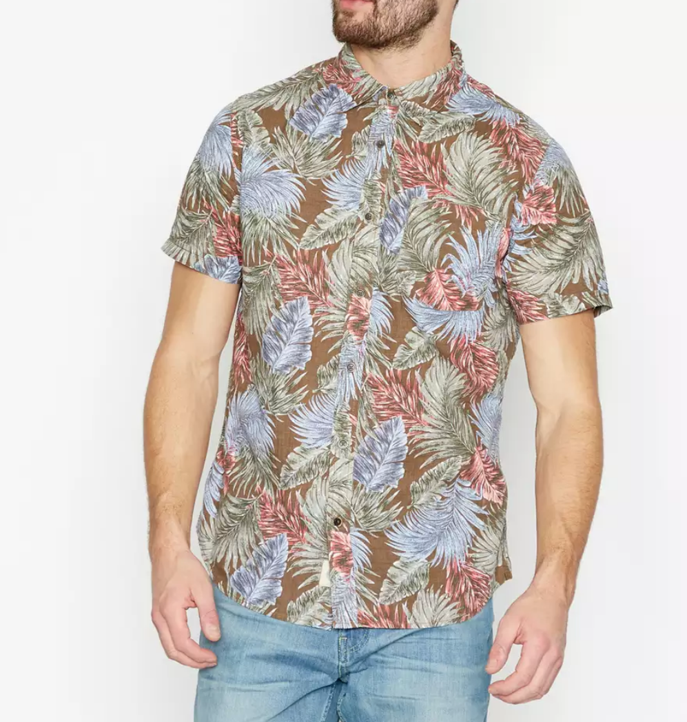 Big leaves prints Menswear collections shirsts printer