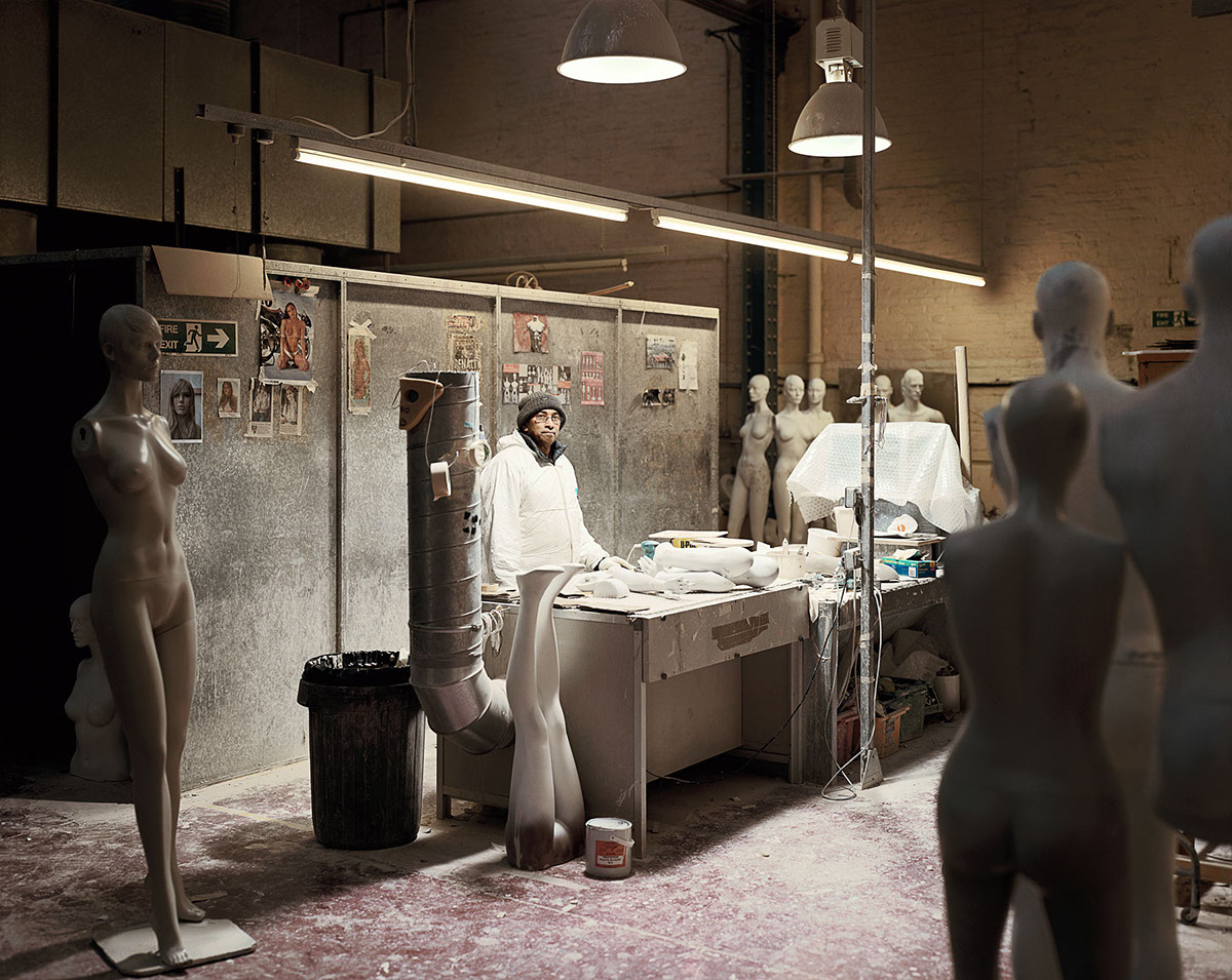 Location Photography mannequins model Arms and Legs bodies dummies figures factory warehouse Workshop industry plaster Spray Room Textiles macabre weird