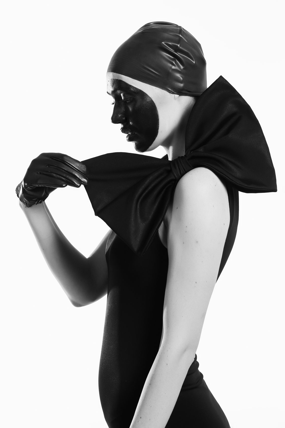 black and white model Make Up fashion photography styling  Bianca Theron