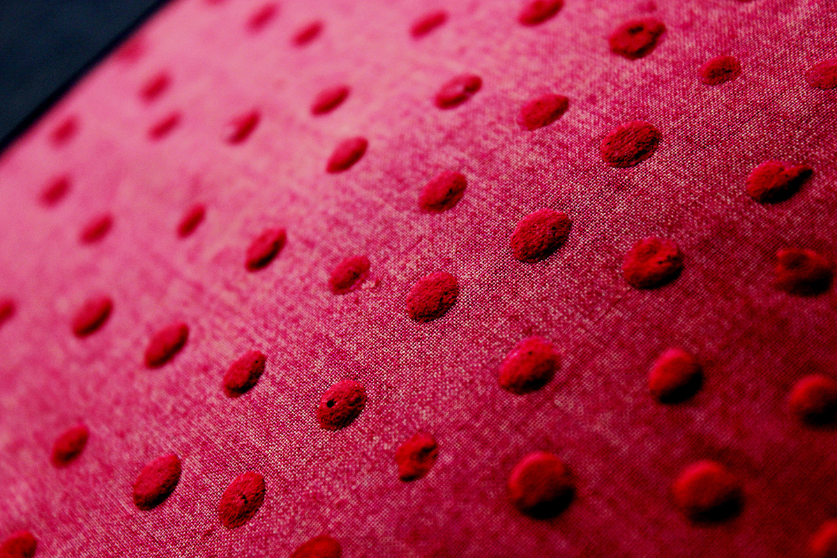 Creativity fabric manipulation laser cutting heat setting Spiky Texture litchi Laser cutting Tesselations
