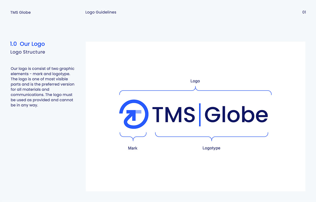 logo brand identity globe blue aliuslt tms transportation design