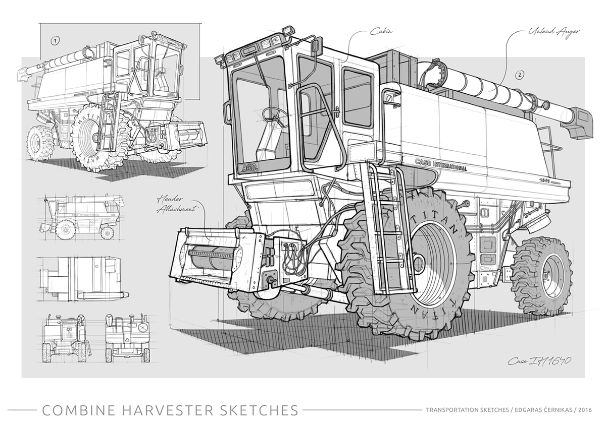 sketching perspective drawing entertainment design machinery Production concept art