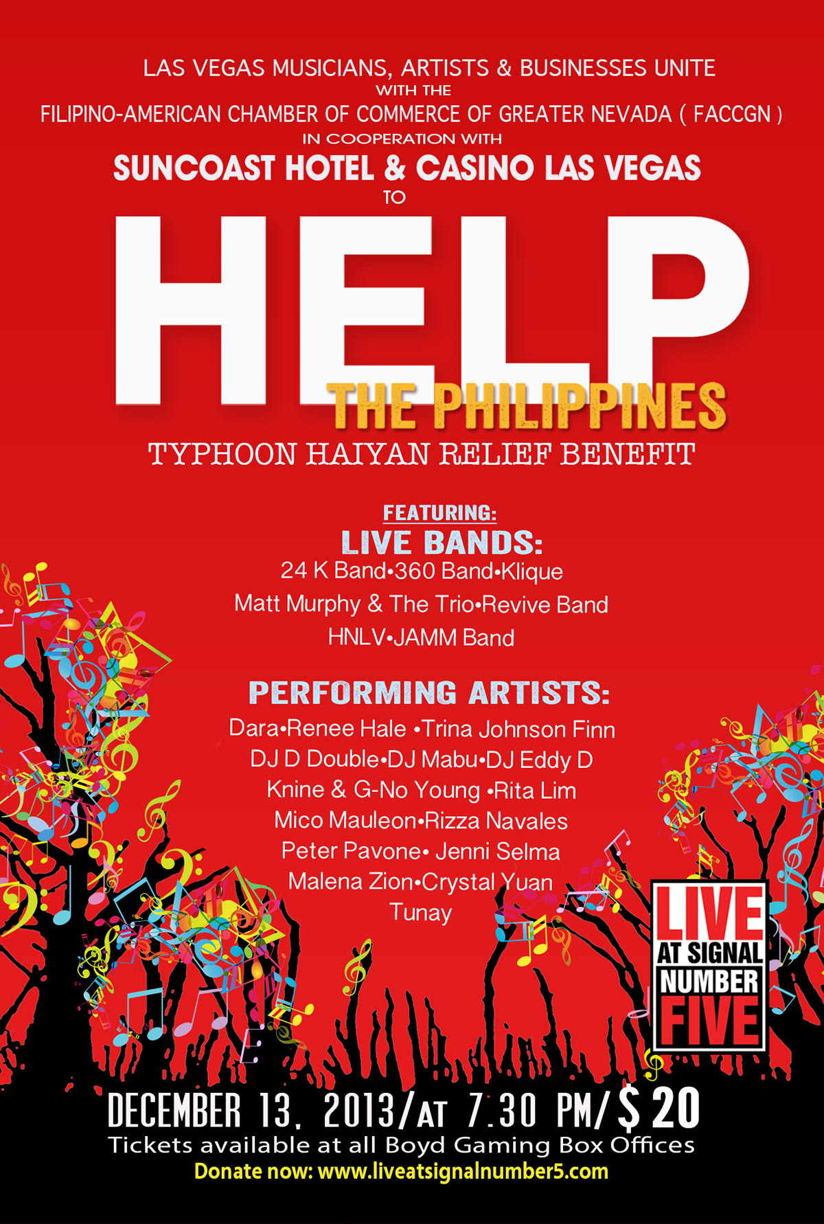 Typhoon Haiyan live@signalno5 benefit Las Vegas concert