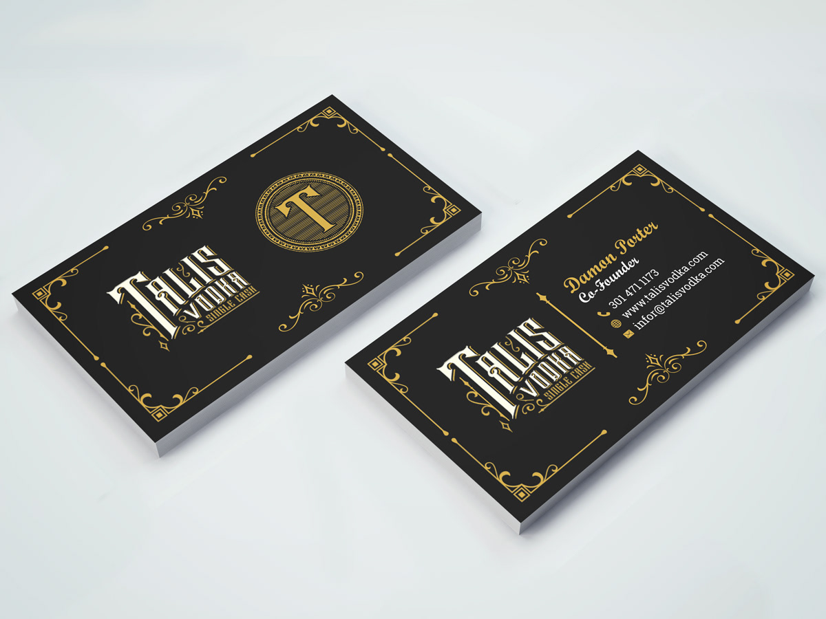 black card creative business card black and yellow Alpona Small Card Black online business