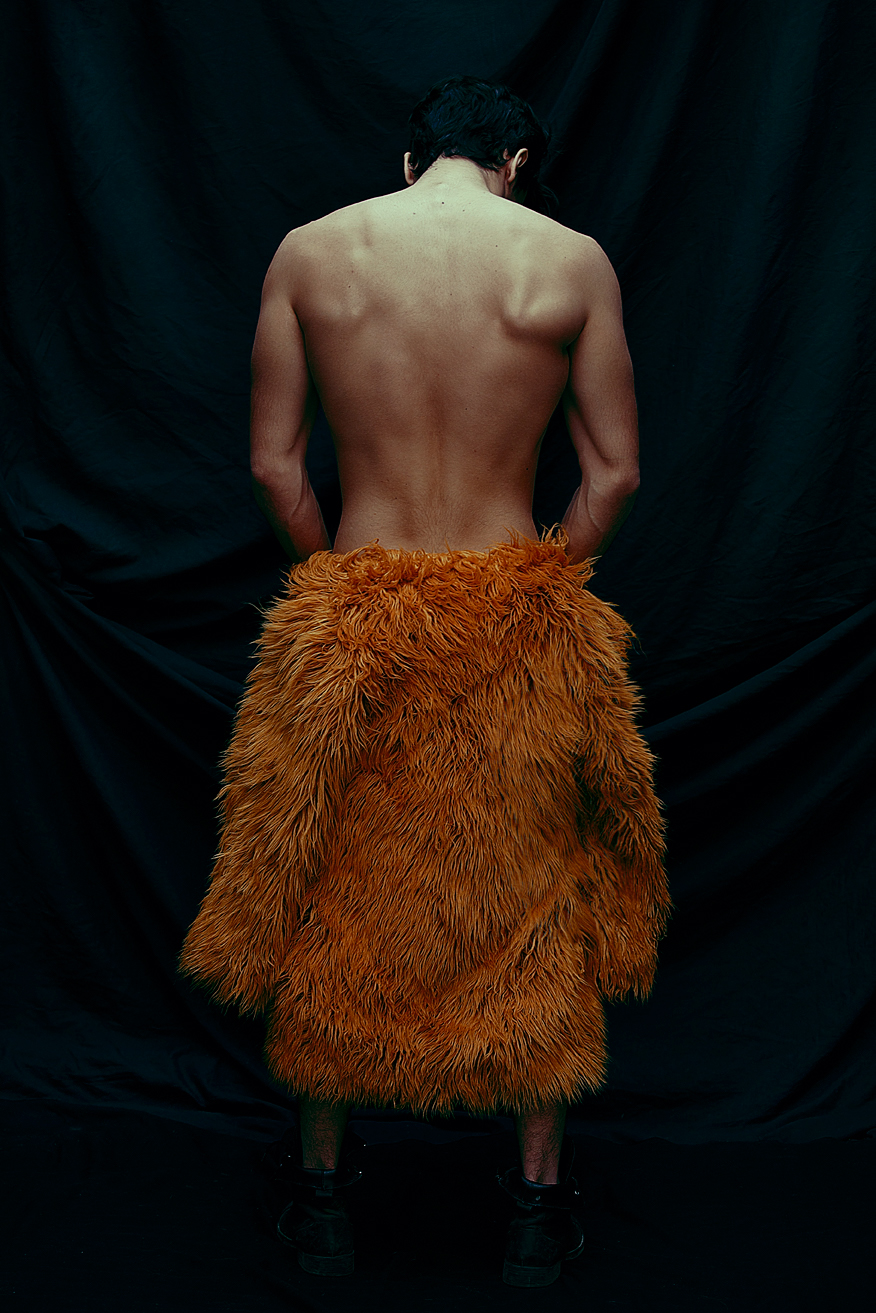 male model male model Fur sintetic Fashion  Photography  studio lighting