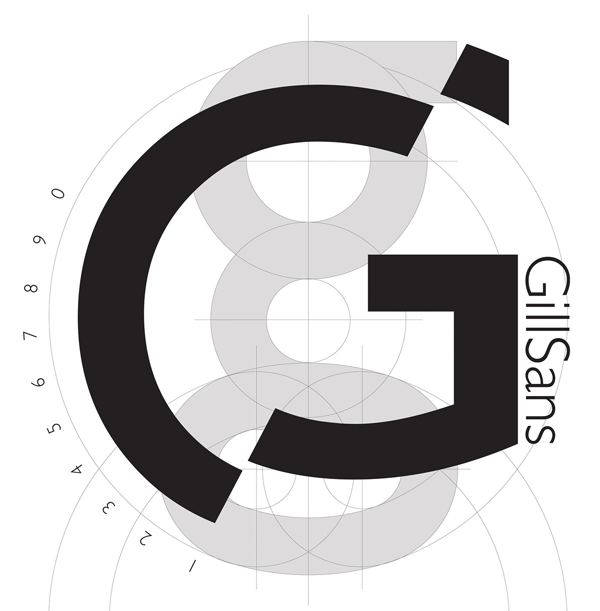 Gill Sans sans serif type poster