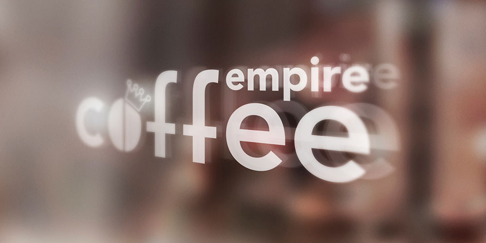 Coffee Empire cup design Poster Design hot cup logo