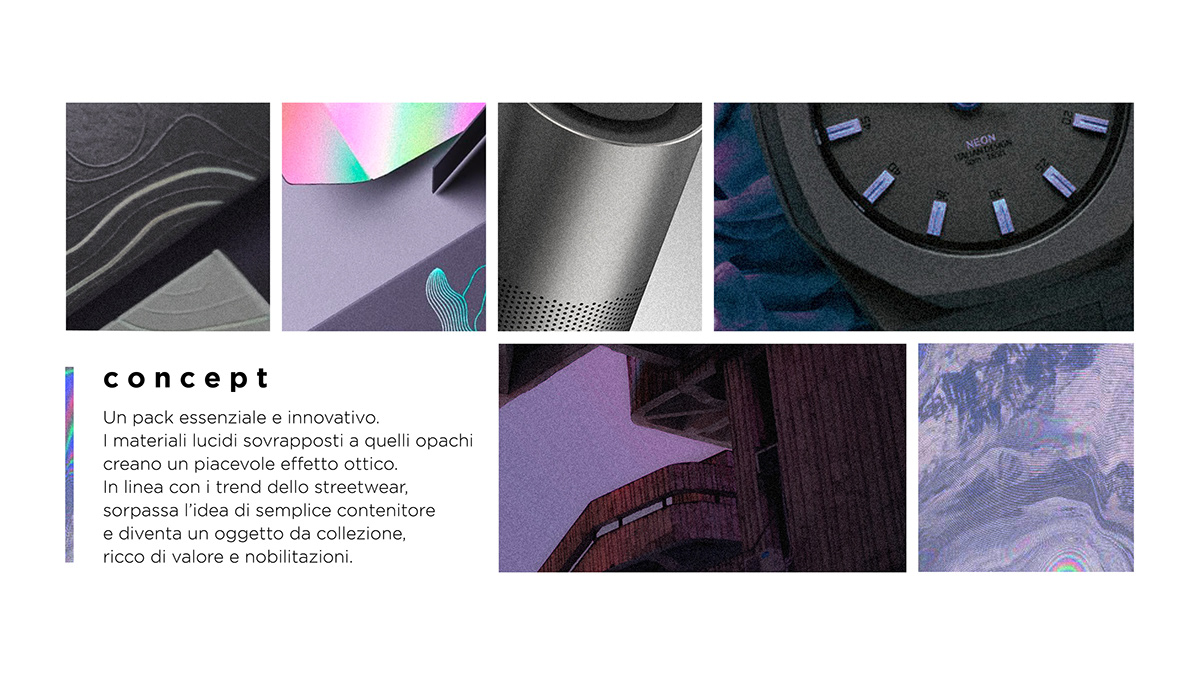 branding  graphic design  Packaging packaging design 3d design carbon holographic milano Pack watch