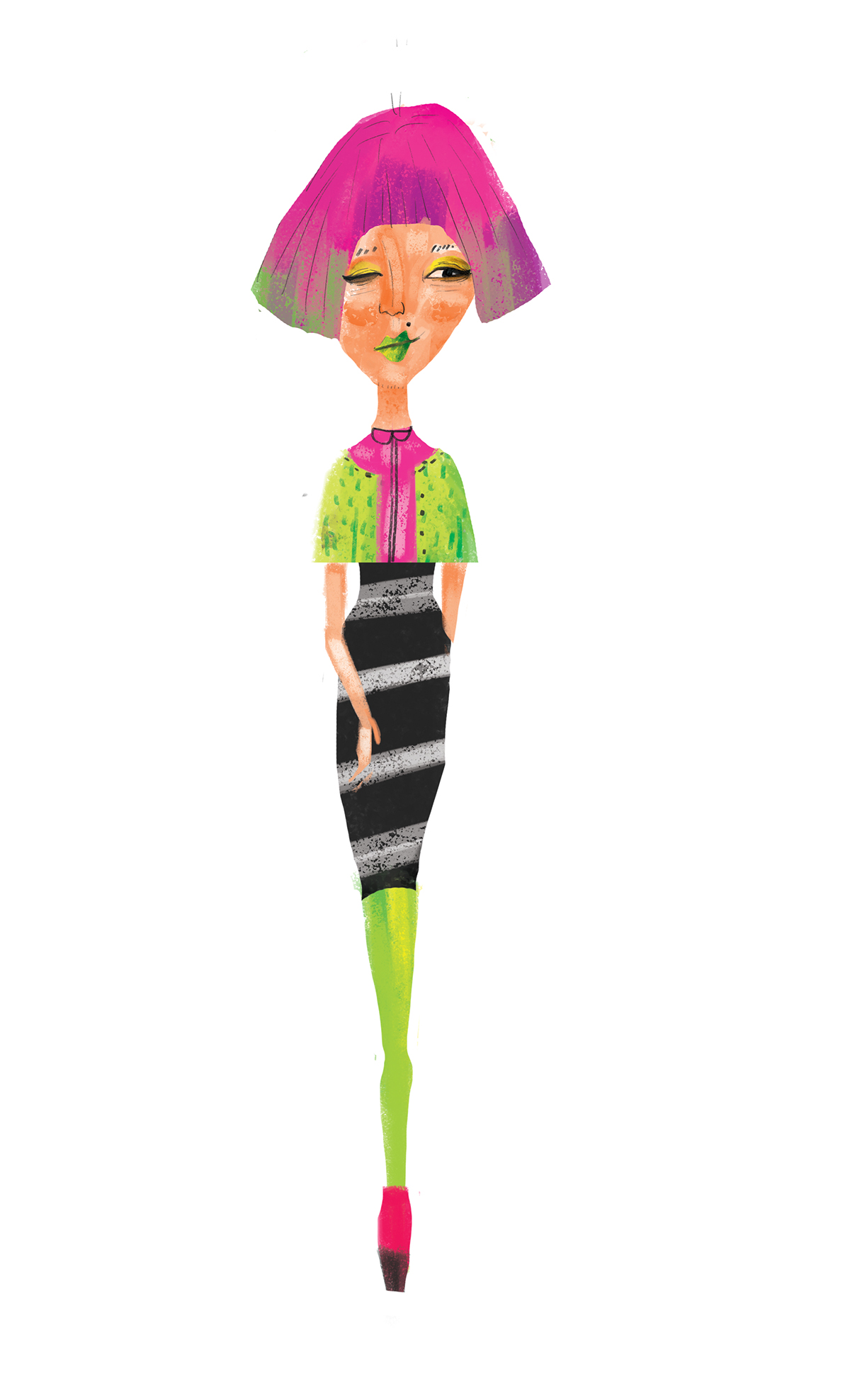 fashion illustration charcter woman