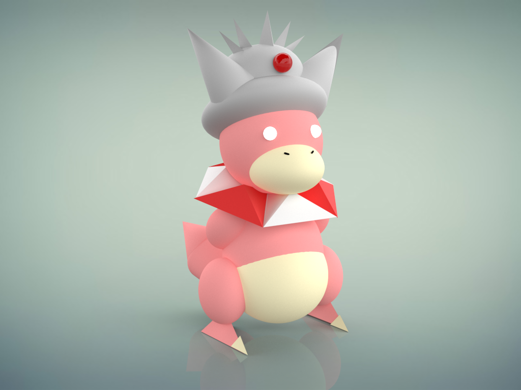 3D Character model Pokemon slowking figure dimension modeling