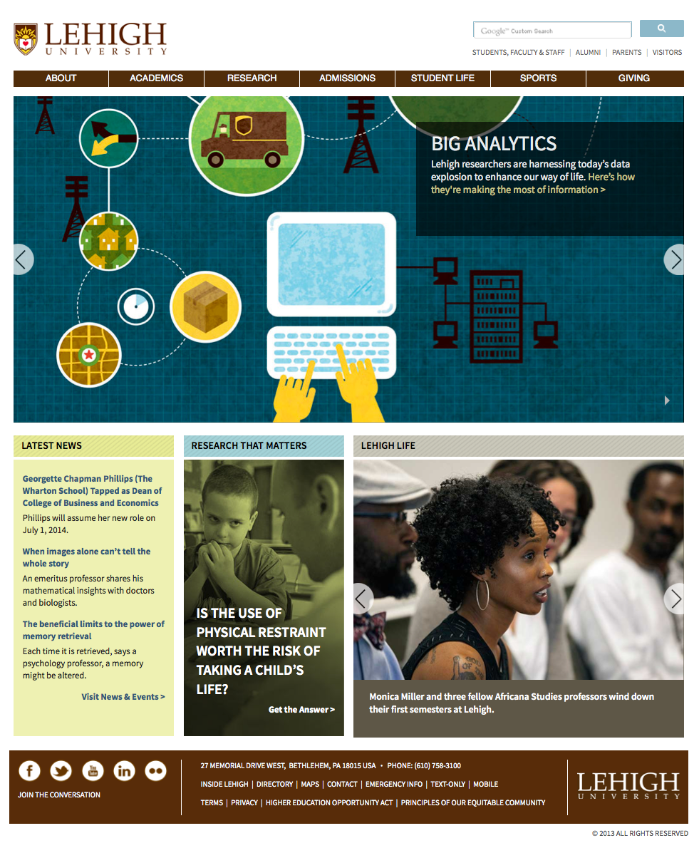 Responsive Design Education University Web redesign Mobil First